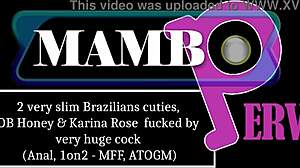 Want to see these slim brazilians take monster cock in anal threesome?