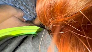 Redhead Takes Cum in Mouth After Fingering and Masturbation Without Mask