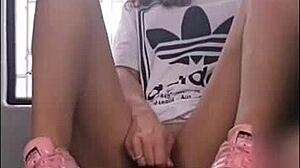 cute girl on the train with a lollipop 😋