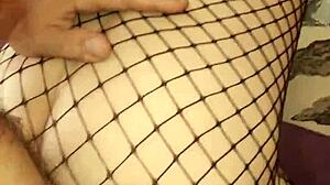 Amateur Couple Fucks Anal With Monster Cock In Stockings