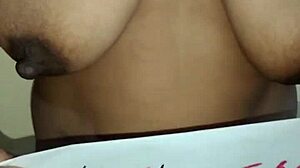 Sri Lankan babe takes monster cock doggystyle