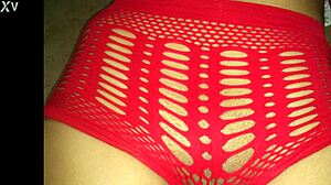 beautiful curly housewife teasing in shorts exhibitionist style