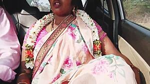 Indian HOUSEWIFE CHEATS with DIRTY TALK in CAR