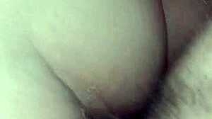 Fucking that naughty young girl's tight ass on all fours, she almost couldn't handle it.