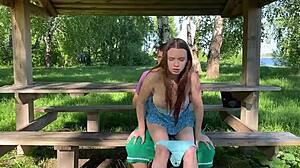 Girl Next Door Loses Panties Fast During Walk