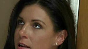 Hot Stepmom and Teen Babe Hot Threesome in the Bathroom