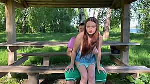 Girl Next Door Loses Panties Fast During Walk