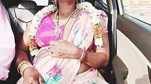 Indian HOUSEWIFE CHEATS with DIRTY TALK in CAR