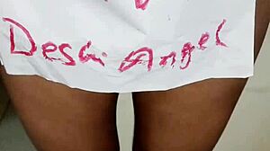 Sri Lankan babe takes monster cock doggystyle