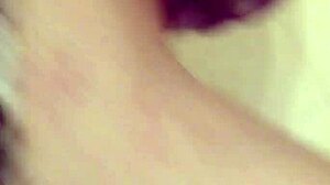 My little friend helps out with her tight pussy