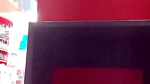 After Workout, Stepsister Tries On Shoes In Store, Showing Dirty Feet And Panties To Voyeur