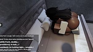 Roblox thick ebony teases me with her huge sexy tits