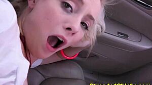 Stranded Small-Tits Teen Gets Messy Facial Outdoors
