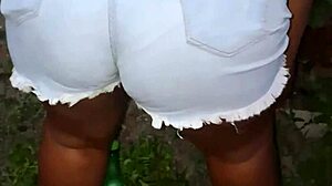 look at that big ass neighbor cleaning the yard, she's so hot and beautiful