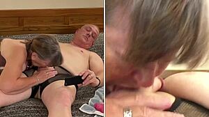 Granny Diana, Greek Goddess, Sucks Cock in Close-Up POV