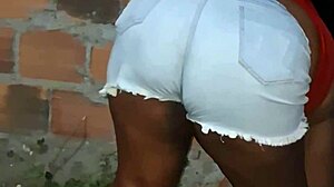 look at that big ass neighbor cleaning the yard, she's so hot and beautiful