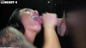 Kaylee nails 7 cumshots with amazing gloryhole skills.