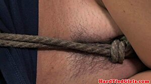 india summer gets her breasts bound in overarm bondage