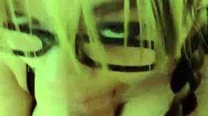 My voice got loud as she blew me away with deepthroat in sexy glasses  