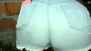 look at that big ass neighbor cleaning the yard, she's so hot and beautiful