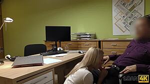 Czech teen 18+ seduces loan agent POV