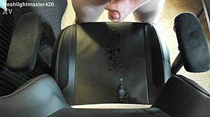 Redhead Teen Masturbates Cock in Bedroom Close-Up, Producing Massive Cum Spray