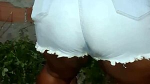 look at that big ass neighbor cleaning the yard, she's so hot and beautiful