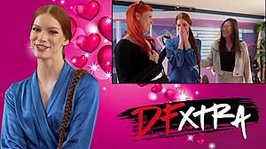 Cuck watches his busty redhead wife get fucked by realtors