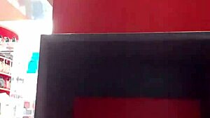 After Workout, Stepsister Tries On Shoes In Store, Showing Dirty Feet And Panties To Voyeur