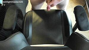 Redhead Teen Masturbates Cock in Bedroom Close-Up, Producing Massive Cum Spray