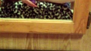 My little friend helps out with her tight pussy