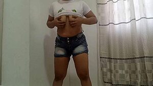 My step daughter’s sexy dance gets her pussy so wet