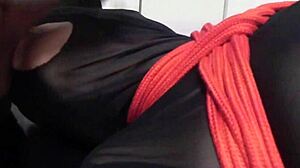 Bound Nylon Slut Karla Rose Rough Facefucked In Homemade Bondage