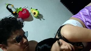 beautiful estefani surprises me when parents are away