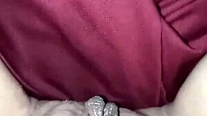 Warming up her wet pussy with a hairdryer in toilet play