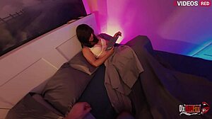 Fucking my stepbrother, he cums on my pussy