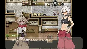 Exciting forest game adventure with japanese characters