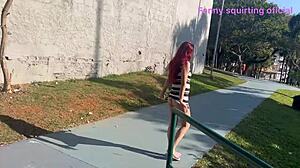 wife shows her ass in crowded park public display