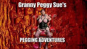 Granny Peggy Sue’s First Pegging Ends With Cum-Filled Mouth In POV