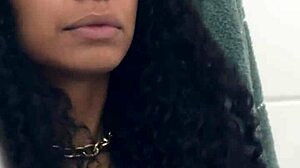 Damn! Brazilian tattooed amateur slut in bikini sucks cock with high heels on!