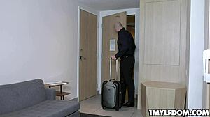 Blonde milf Mysha Mynx enjoys intense session with stud.