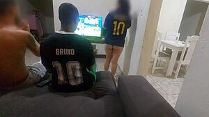 Wife FUCKS Husband's Friend In DP Bet!