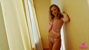 Busty Babe Celeste D Dildo-Fucks Her Tight Pussy Moaning Loudly