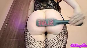 Naughty Dominatrix Spanks Her Curvy Latina Ass Red in Homemade BDSM Session