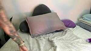 sexy alt girl pinches nipples and uses anal dildo