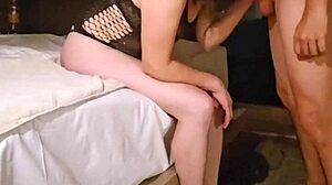 Holiday cuckold gift from husband with his bold beauty wife