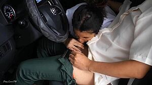 Passionate Car Sex With My Step Sister In Public