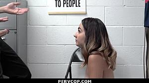 Teen Caught Stealing Clothes From Store Faces PervCop Punishment