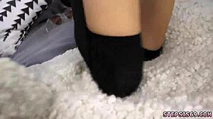 Blond French Ocean Suspends Step Sis