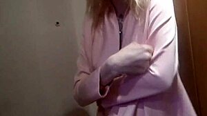 Blonde Student Cheats and Gets Punished with Husband's Piss in Mouth in Garage